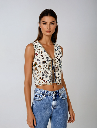 Zarelia | Trendy Embroidered Vest