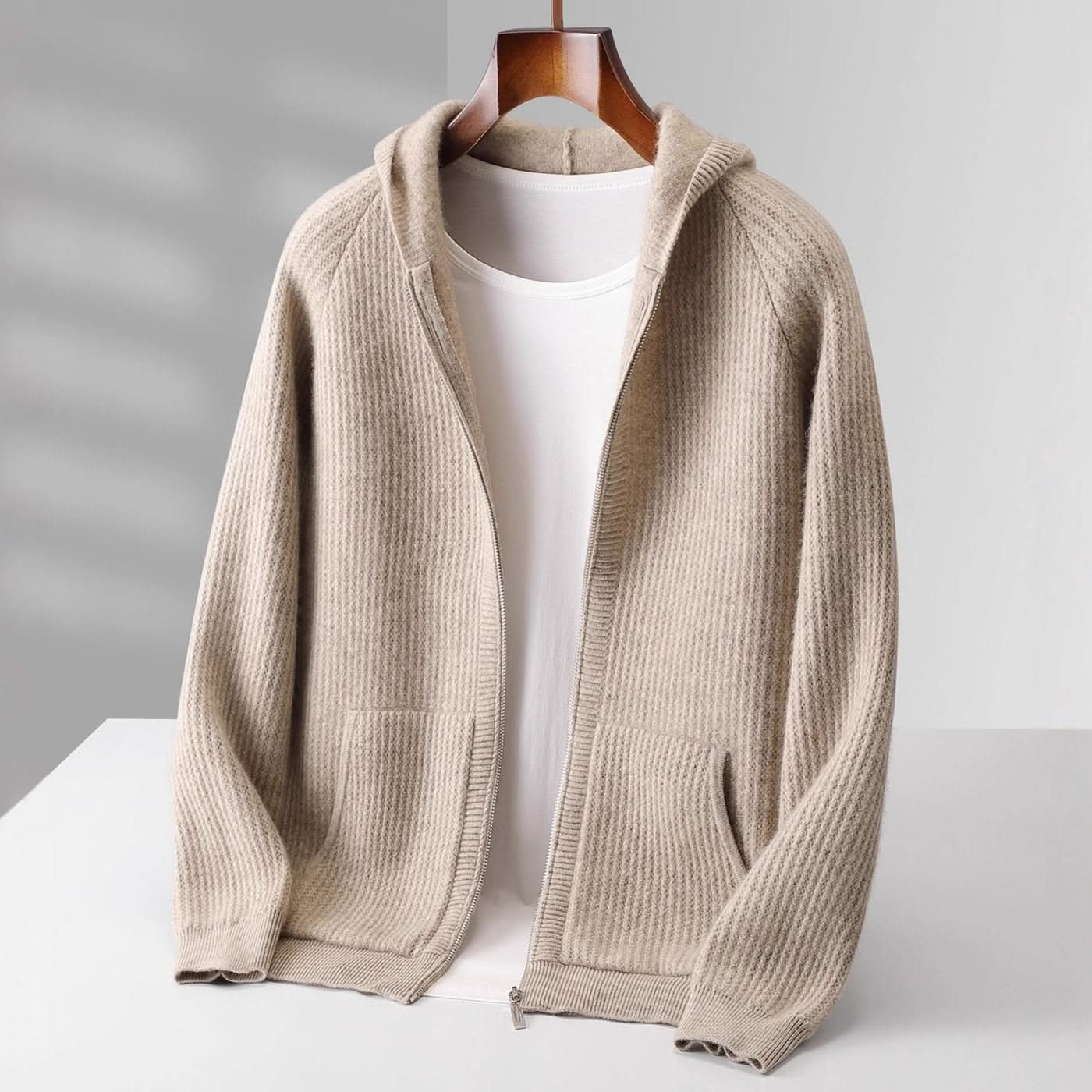 Ferrera | Cardigan de zipper con acabado de Cashmere