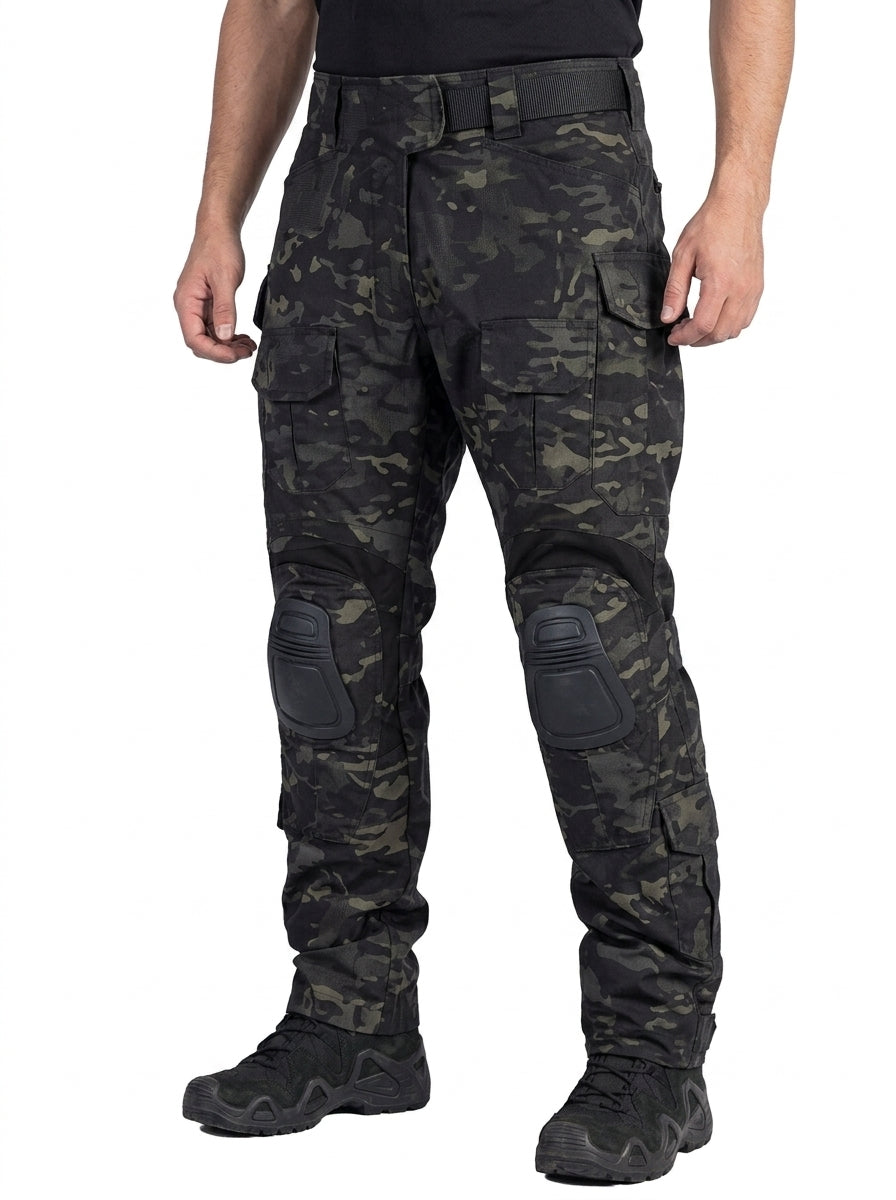 Pantalones cargo tácticos con rodilleras