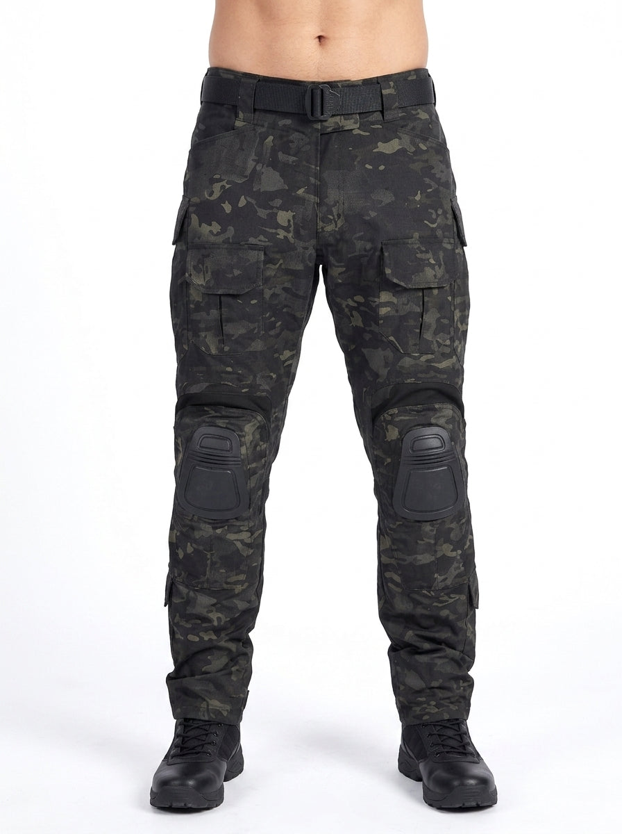 Pantalones cargo tácticos con rodilleras