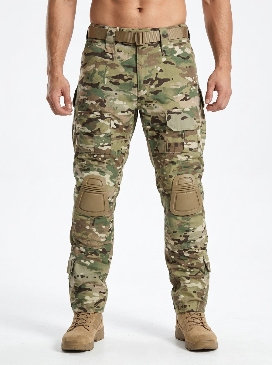 Pantalones cargo tácticos con rodilleras