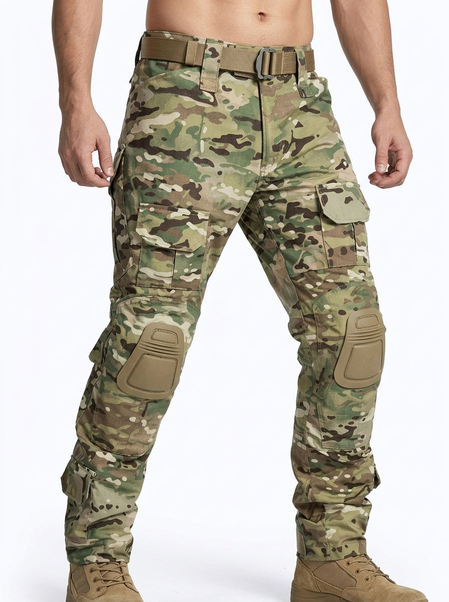 Pantalones cargo tácticos con rodilleras