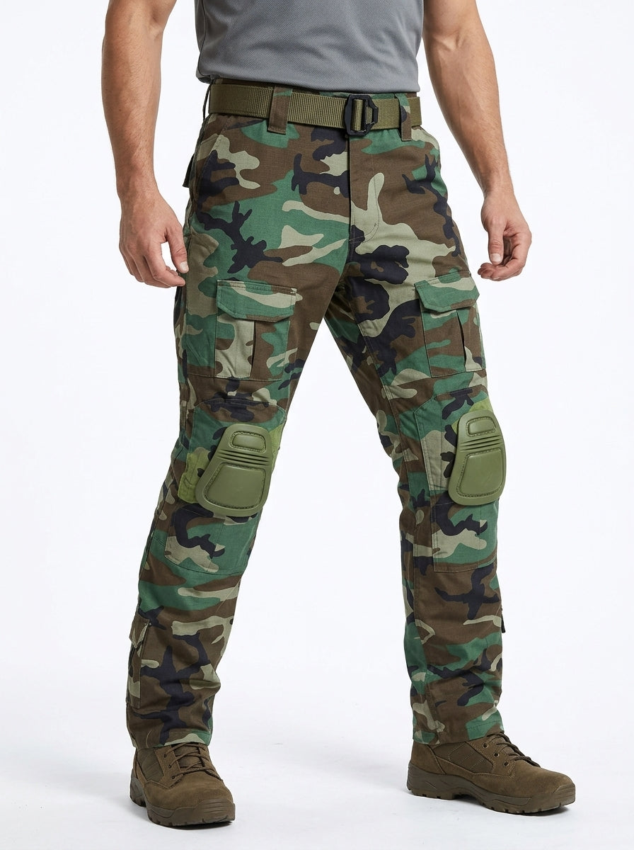 Pantalones cargo tácticos con rodilleras