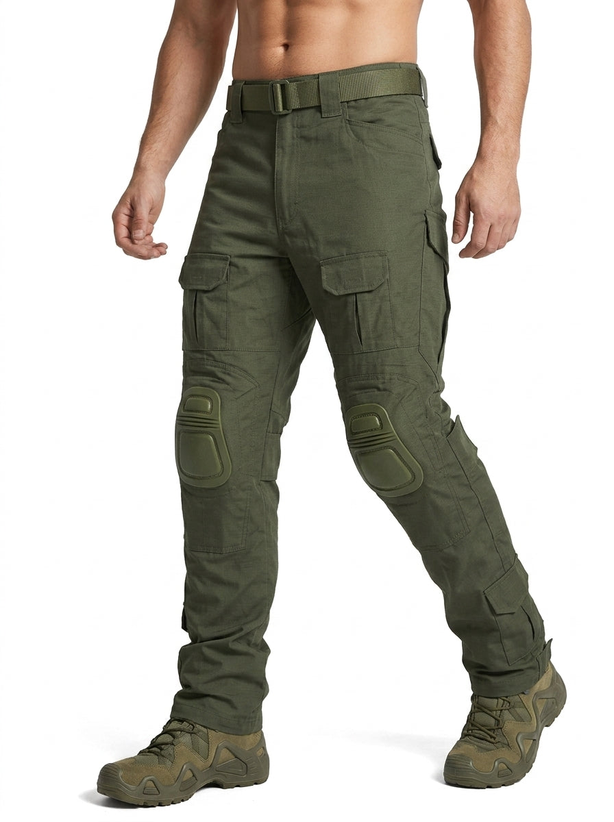 Pantalones cargo tácticos con rodilleras