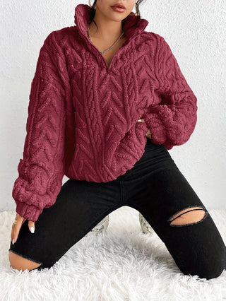 Aila | Fluffy Zip Sweater