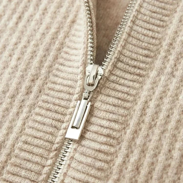 Ferrera | Cardigan de zipper con acabado de Cashmere