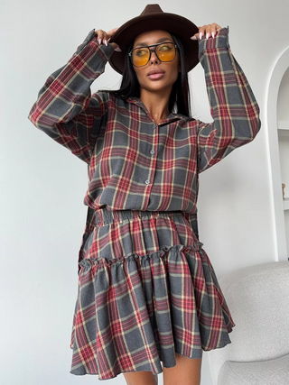 Kayla Plaid Skirt Set