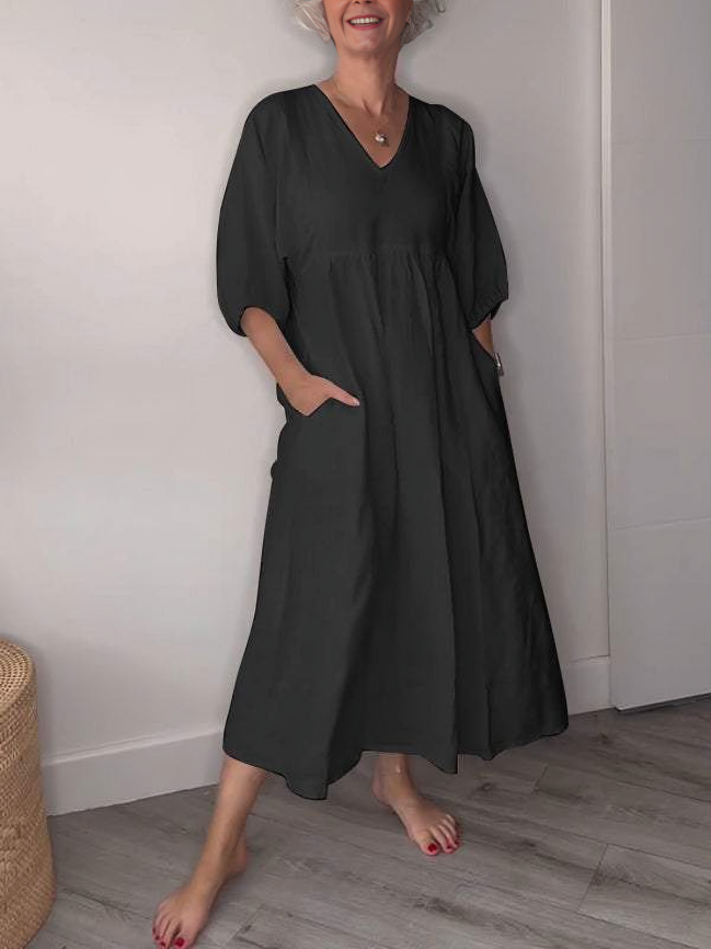 Vestido Algodon-Lino Victoria