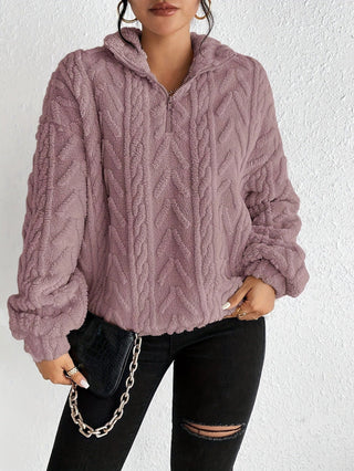 Aila | Fluffy Zip Sweater