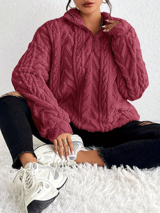 Aila | Fluffy Zip Sweater